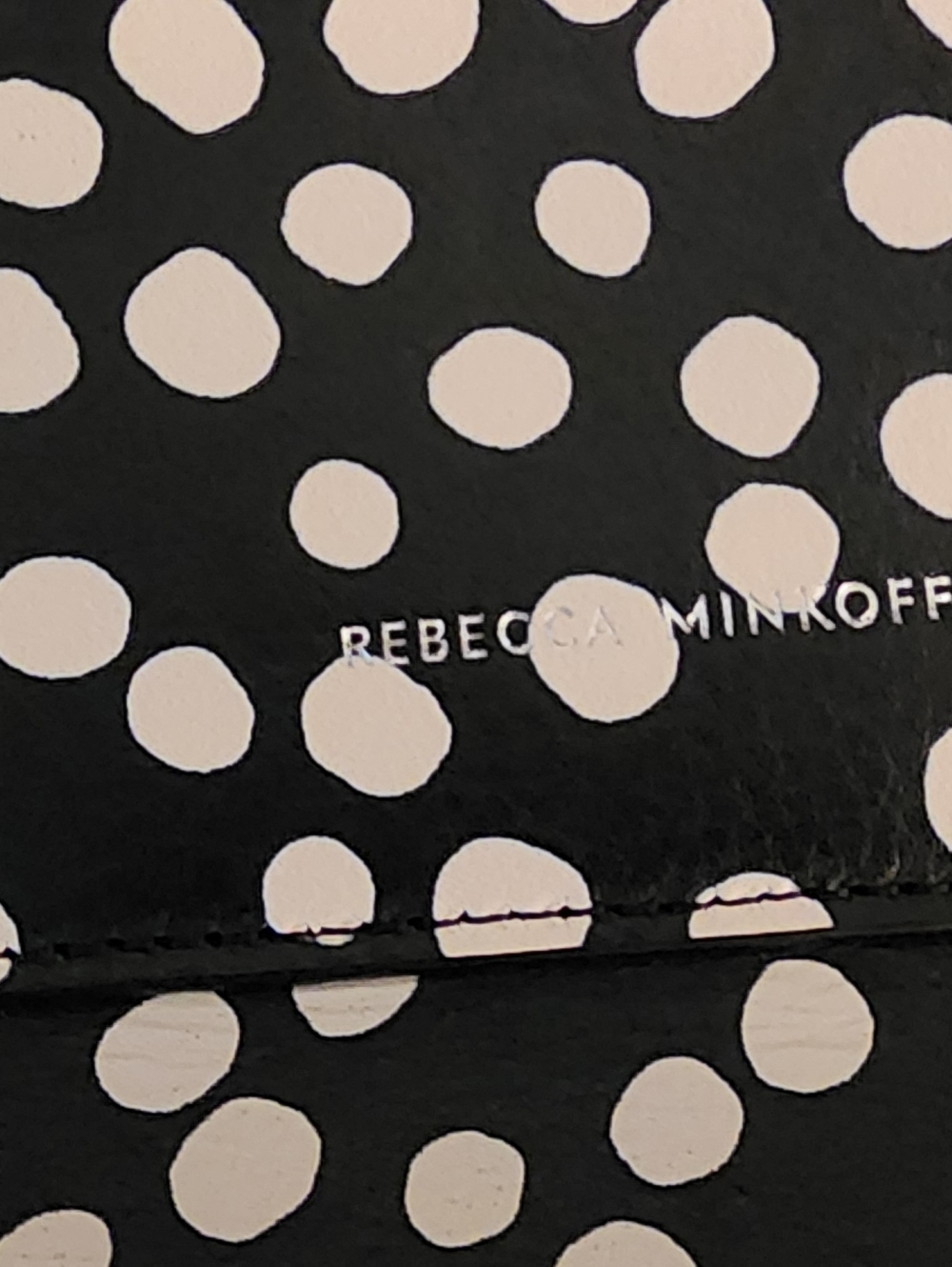 Rebecca Minkoff Black and White Polka Dot Tote